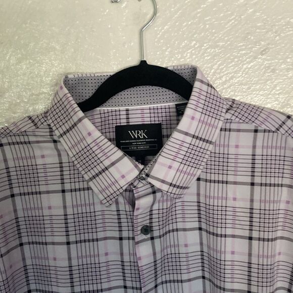WRK purple and White Button Down Shirt WRK size 18 - Picture 4 of 5